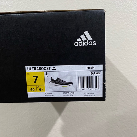 NEW! adidas Ultraboost 21 Men\'s Running Shoes‎ Size 7 main image 8